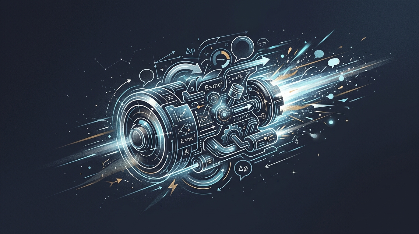 Engine made of thought bubbles.